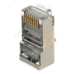 Connecteurs - Modular - 8 Points / 8 Contacts - CAT5E - Pour cable rigide - Lot de 10 - GigaMdia MJ8EPB8CR