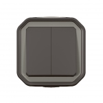 Commande double - 10A - Anthracite - Saillie - Legrand plexo 069775L