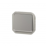 Va et vient ou interrupteur - 10A - Lumineux - Gris - Composable - Legrand Plexo 069513L