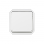 Bouton poussoir inverseur - NO/NC - Lumineux - Blanc - Composable - Legrand Plexo 069616L