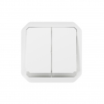 Commande double - Lumineux - Blanc - Composable - Legrand plexo 069626L