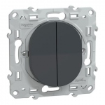 Va et vient - Double - 10A - Anthracite - Schneider Electric S340214