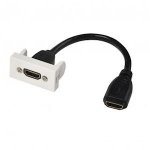 Plastron HDMI - 45 x 22.5 mm - Raccord Femelle - 0.05 M�tre - Erard 722832