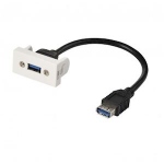 Plastron USB 45 x 22.5 mm - Raccord Femelle 5 cm - Erard 722834