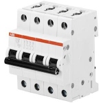 Disjoncteur - ABB S204 - 4 P�les - 10A - Courbe C - Bornes � Vis - 10KA - ABB 352436