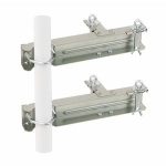 Fixation Double Mat - Diam�tre 30 � 50 mm - Zinc Blanc - Erard 802604