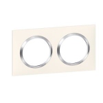 Plaque Legrand Dooxie - 2 postes - Blanc Chrom� - Legrand 600842