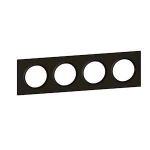 Plaque Legrand Dooxie - 4 postes - Noir velour - Legrand 600864