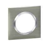 Plaque Legrand Dooxie - 1 poste - Style Inox Bross - Legrand 600871