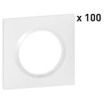 Plaque Legrand Dooxie - 1 poste - Blanc - Lot de 100 - Legrand 600941