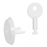 Cache-prises de courant - Avec cl�s - Blanc - Lot de 4 - Legrand 095841
