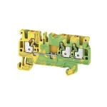 Bloc de jonction de passage - A3C - PUSH IN - 2.5 mm - Vert / jaune - Weidmuller 1521670000