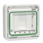 Prise RJ45 - CAT6A - STP - Blanc - Mureva - Schneider Electric MUR39038