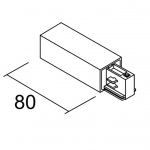 Alimentation droite - Pour rail 3 allumages Aric 023 - Noir - ARIC 16346