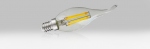 Ampoule  LED COB - Vision-EL - E14 - 4W - 2700K - Coup de Vent - Filament - Claire - Blister