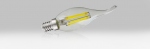 Ampoule  LED COB - Vision-EL - E14 - 4W - 6000K - Coup de Vent - Filament - Claire - Boite