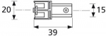 Connecteur pour rail lectrique TBT - Blanc - Aric 1553