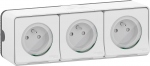 Prise de courant - 2P+T - Triple - Saillie - Blanc - Mureva - Schneider Electric MUR36039