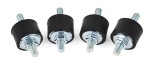 Silent bloc - Cylindrique - 40 x 40 mm - 100 Kg par amortisseur - Lot de 4 - Altech 4848041