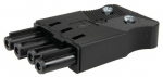 Connecteur - 4 P�les - Femelle - Noir - Bizline 300036