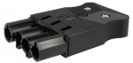 Connecteur - 4 P�les - M�le - Noir - Bizline 300035