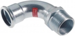Coude � sertir 90� - Tube Acier Electrozingu� - Femelle 54 mm / M�le � visser 50 x 60 mm - Comap Xpress