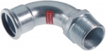 Coude � sertir 90� - Tube Acier Electrozingu� - Femelle 15 mm / M�le � visser 15 x 21 mm - Comap Xpress