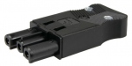Connecteur - 3 P�les - Femelle - Noir - Bizline 300034