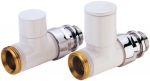 Kit robinet radiateur - Manuel - Design - Blanc - Droit - 15 x 21 - Alterna KIT3RM