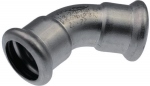 Coude � sertir 45� - Tube Acier Inoxydable - Femelle / Femelle 35 mm - Comap Xpress
