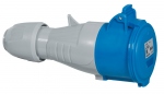 Prise mobile droite femelle - 32 Amp�res - 2P+T - IP44 - Bleu - Legrand 555214