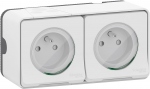Prise de courant - 2P+T - Double - Saillie - Blanc - Mureva - Schneider Electric MUR36027