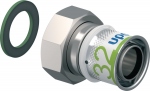 Raccord � sertir - Ecrou libre femelle - S-Press PLUS - 32 vers 1 Pouce 1/4 - Uponor 1070610