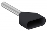 Embout de cablage - Double - 1.5 mm² - Noir  Schneider electric AZ5DE015