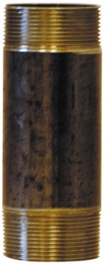 Mamelon - 530 - Tube soud - Filetage conique - Longueur 100 mm - Noir - 50 x 60 - Afy 530050100N