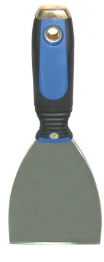 Couteau  enduire - En inox - 150 mm - Manche bi-matire - Couleur bleu et noir - Novipro 3800