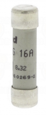 Fusible cartouche cylindrique - 8 x 32 - 16 Ampres