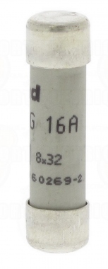 Fusible cartouche cylindrique - 8 x 32 - 16 Amp�res