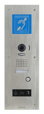 Platine de rue - Vid�o - Encastr�e - Pour moniteur JP4MED - En inox - Aiphone JPDVFLBM