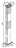 Colonette en aluminium H1,2m pour s�rie CARDIN CDR et SEL