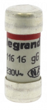 Fusible cartouche cylindrique - 10.3 x 25.8 mm - 16 Amp�res