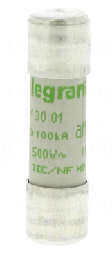Fusible cartouche cylindrique - 10 x 38 - 1 Amp�re