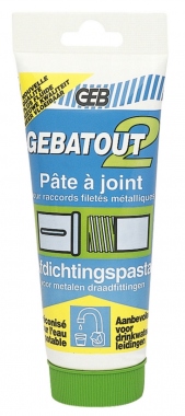 Pte d'tanchit pour raccords filets mtaliques - Geb GEBATOUT 2 - Tube 250 grammes