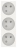 Prise de courant - 3 x 2P+T - 45D - Blanc - Schneider electric NU307918