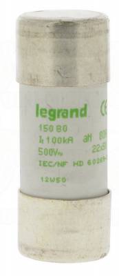 Fusible cartouche cylindrique - 22 x 58 - 80 Amp�res - Type aM HPC - Sans Percuteur