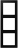 Cadre - 3 Postes - LS - Noir Mat - Jung Ls990 LS983SWM