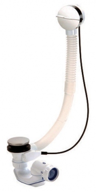 Vidage de baignoire - Easybain Wave - ABS - Chrom� - Avec Cable - Nicoll 0203611