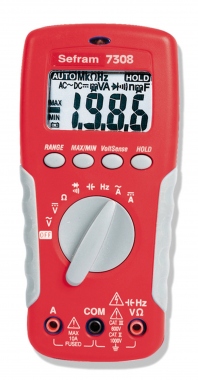 Multim�tre num�rique - Avec un jeu cordons - CEI1010 CATIII 600V - Sefram Instruments SEFRAM7308