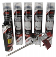Lot de 5 mousse polyur�thane expansive en bombe