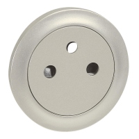 Enjoliveur - Prise de courant 2P+T - Surface - Legrand C�liane - Titane
